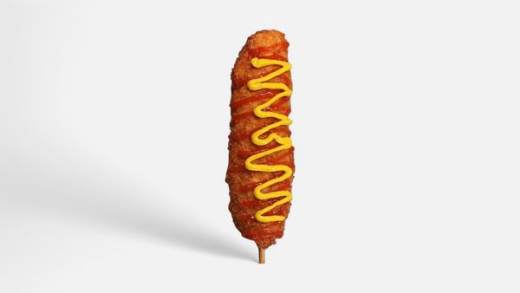 Cheesy Corn Dog  ⭐🧀 (Vegetarian)