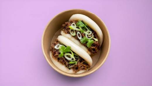 Grilled pulled pork Bao bun