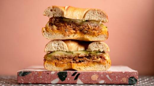 The Pork Pastrami Bagel